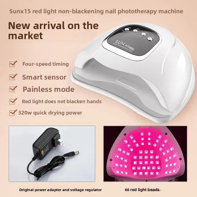 Vostara LED Nail Lamp with Red Light Technology