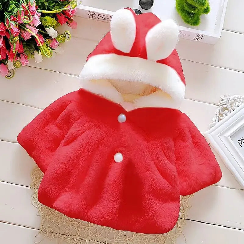 Vostara Girls Faux Fur Hooded Coat