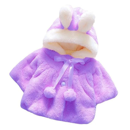 Vostara Girls Faux Fur Hooded Coat