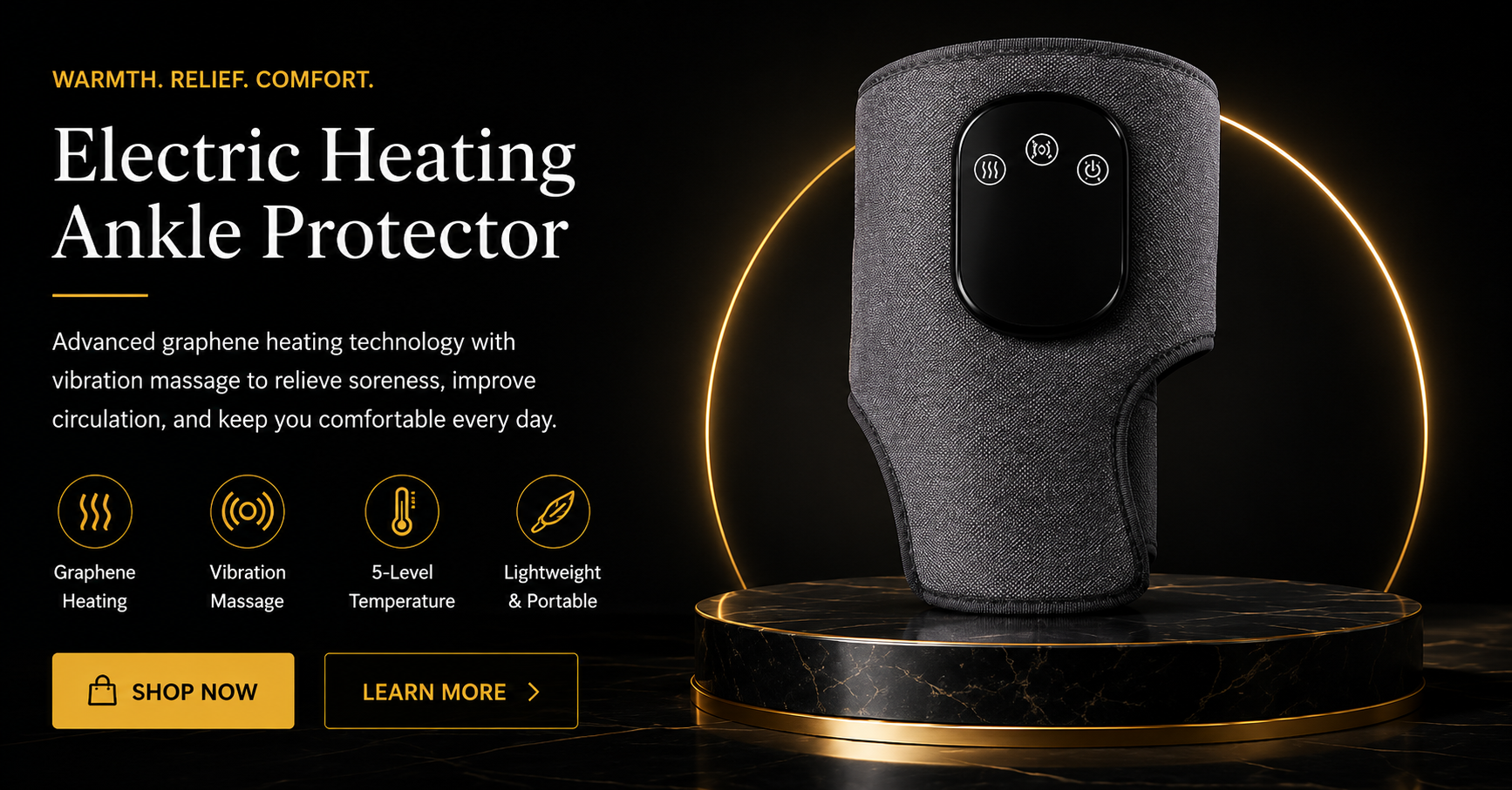 Vostara Electric Heating Ankle Protector with Vibration Massage and Graphene Technology - Product Details 1