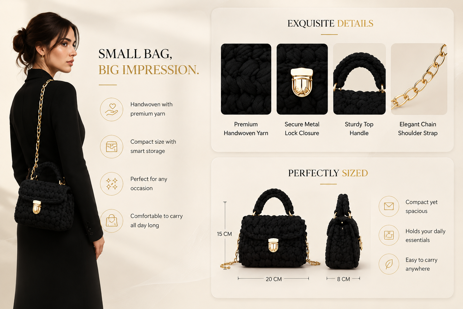 Vostara Handmade Woven Crossbody Bag - Product Details 2