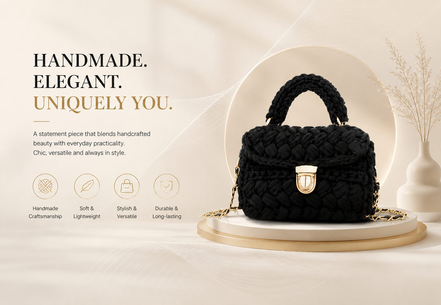 Vostara Handmade Woven Crossbody Bag - Product Details 1
