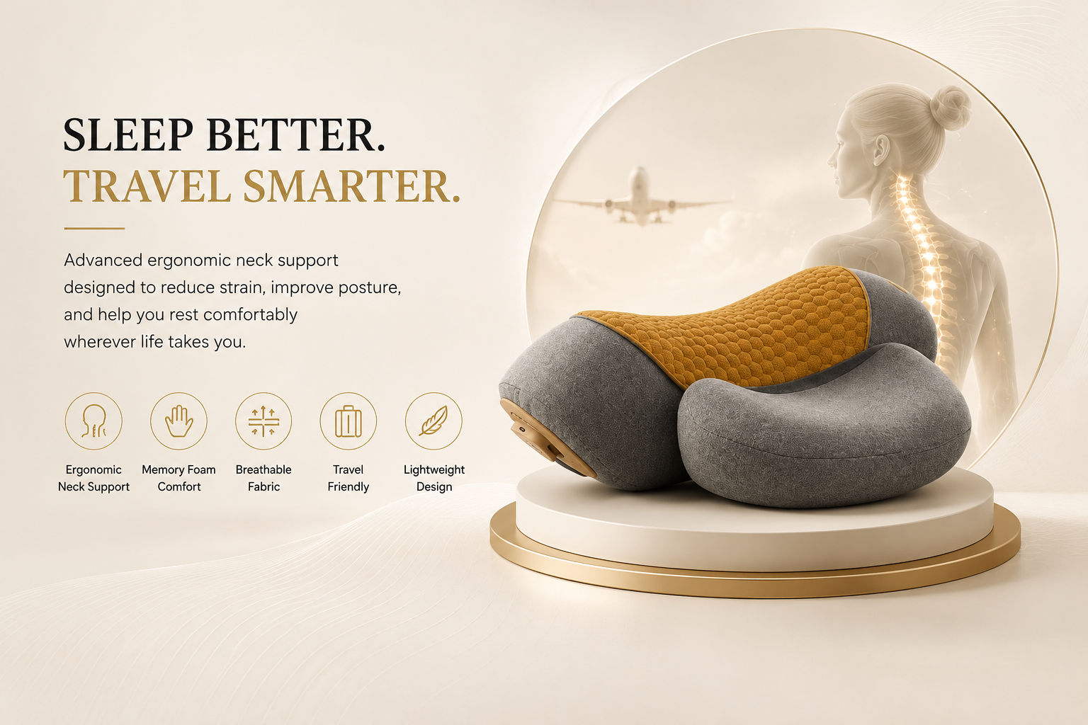 Vostora Adjustable Heating Massage Neck Pillow with Memory Foam - Product Details 1