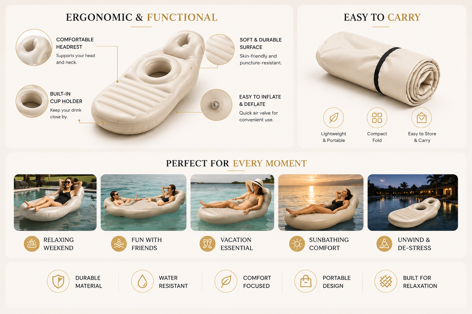 Vostara Inflatable Maternity Mattress O-Shaped Air Cushion - Product Details 2