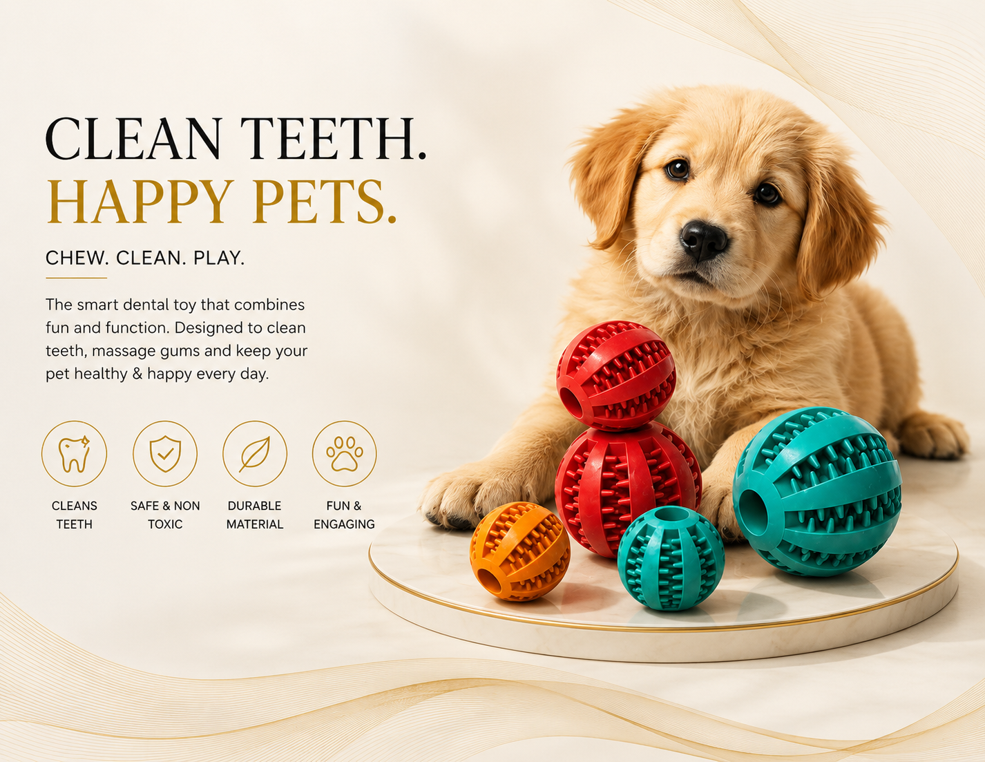 Vostara Pet Chew Toy with Food Dispenser - Product Details 1