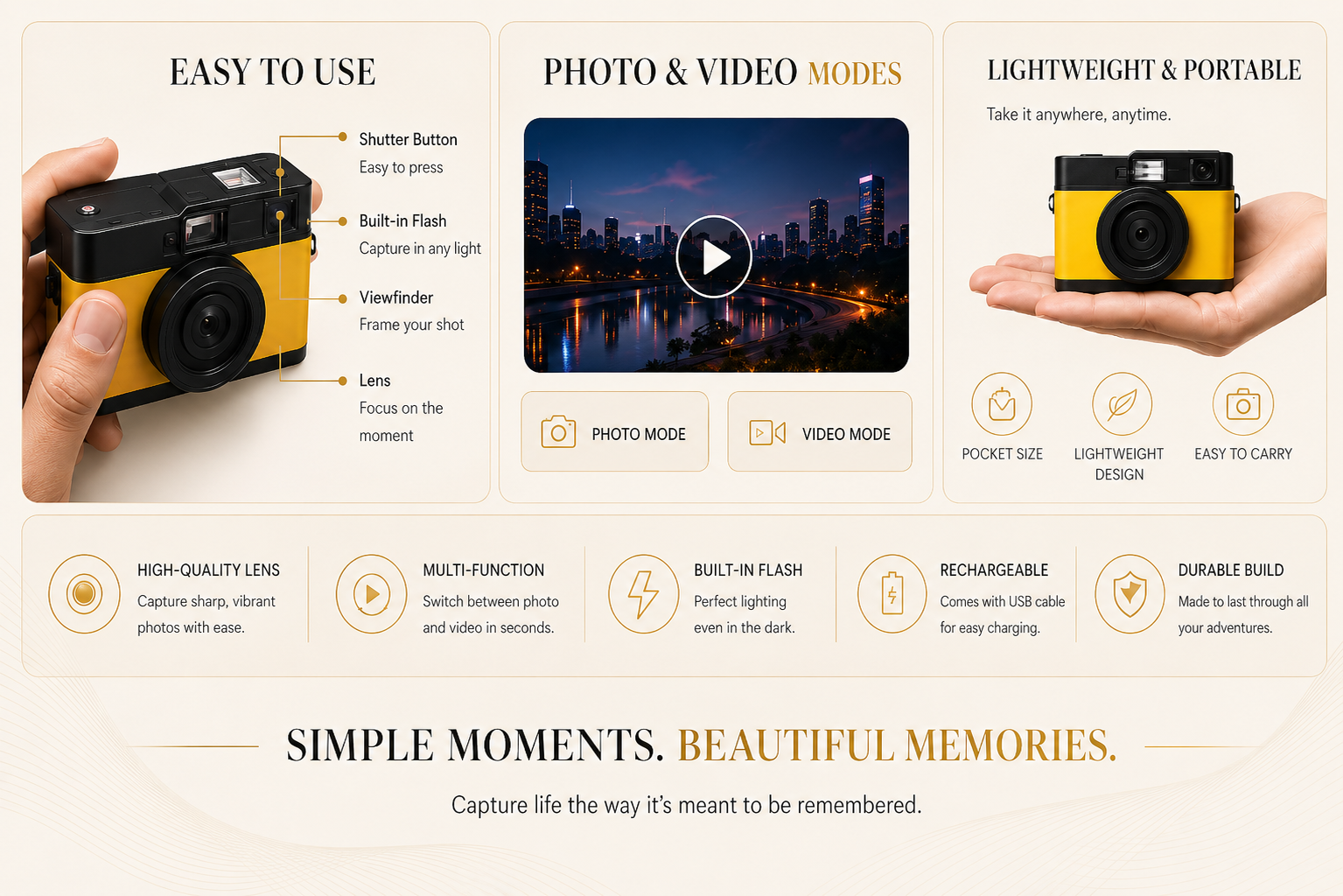 Vostara Retro Digital Camera with HD Filters - Product Details 4