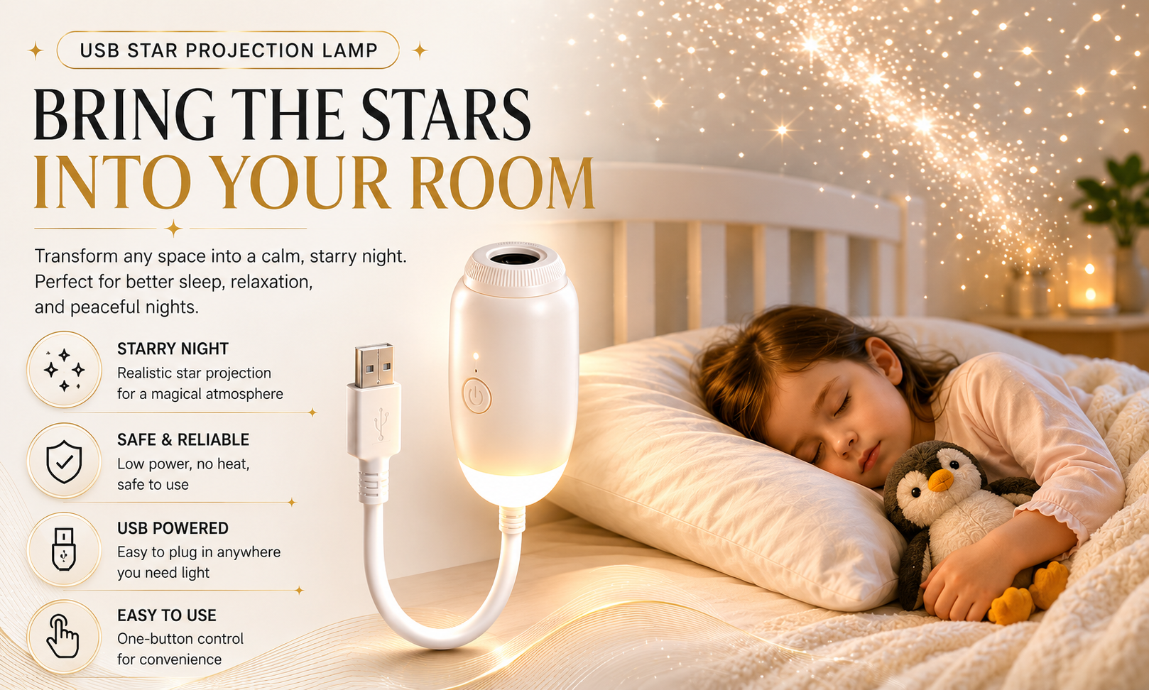 Vostara USB Star Projection Lamp - Product Details 1