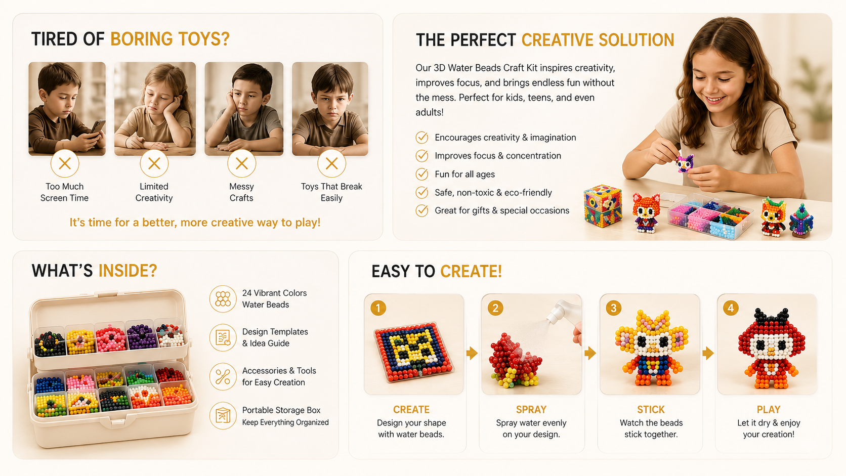 Vostara Luminous Magic Beads DIY Educational Craft - Product Details 2