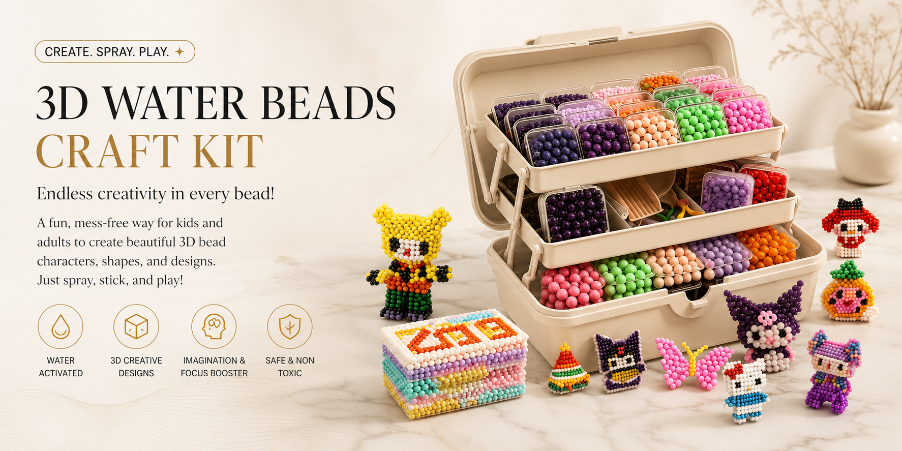 Vostara Luminous Magic Beads DIY Educational Craft - Product Details 1