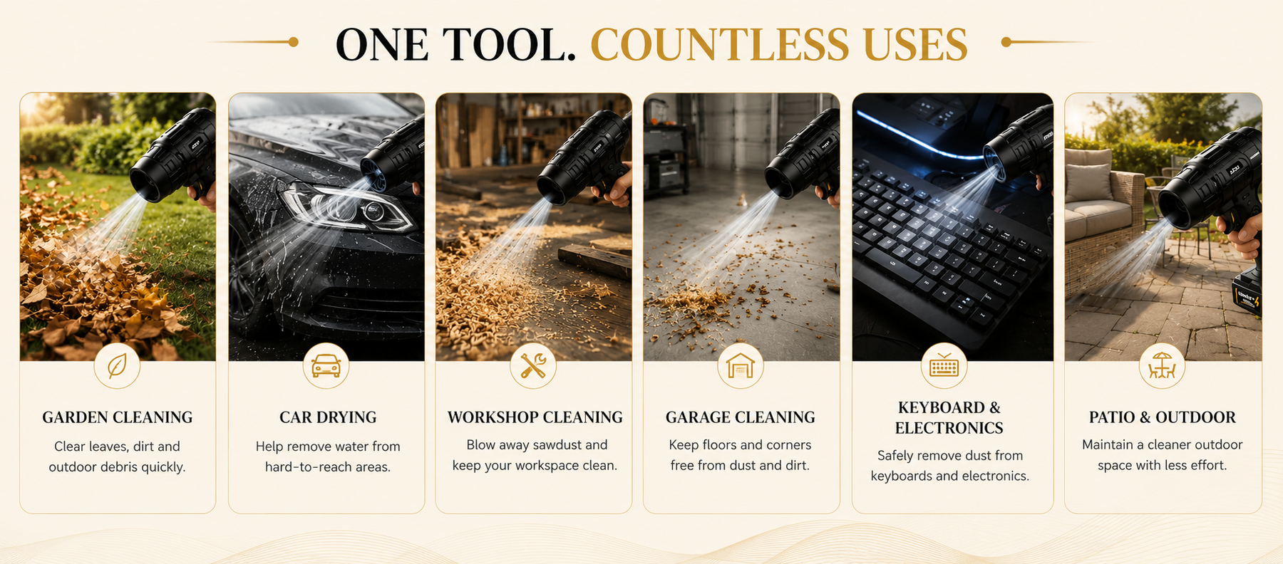 Vostara Cordless Turbo Jet Leaf Blower - Product Details 3