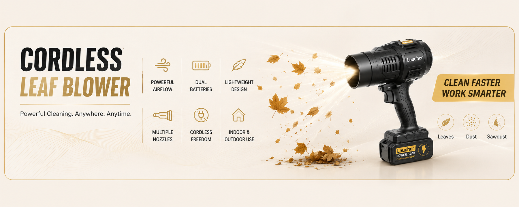 Vostara Cordless Turbo Jet Leaf Blower - Product Details 5