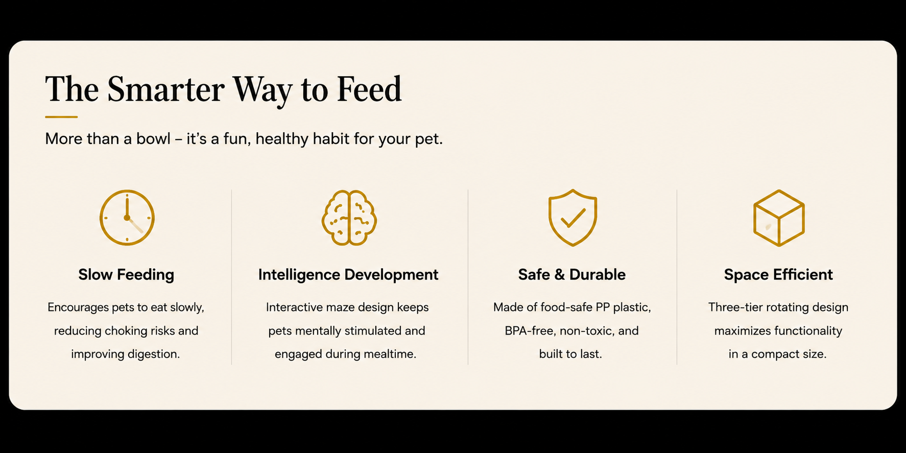 Vostara Three-Layer Slow-Feeding Pet Bowl - Product Details 1
