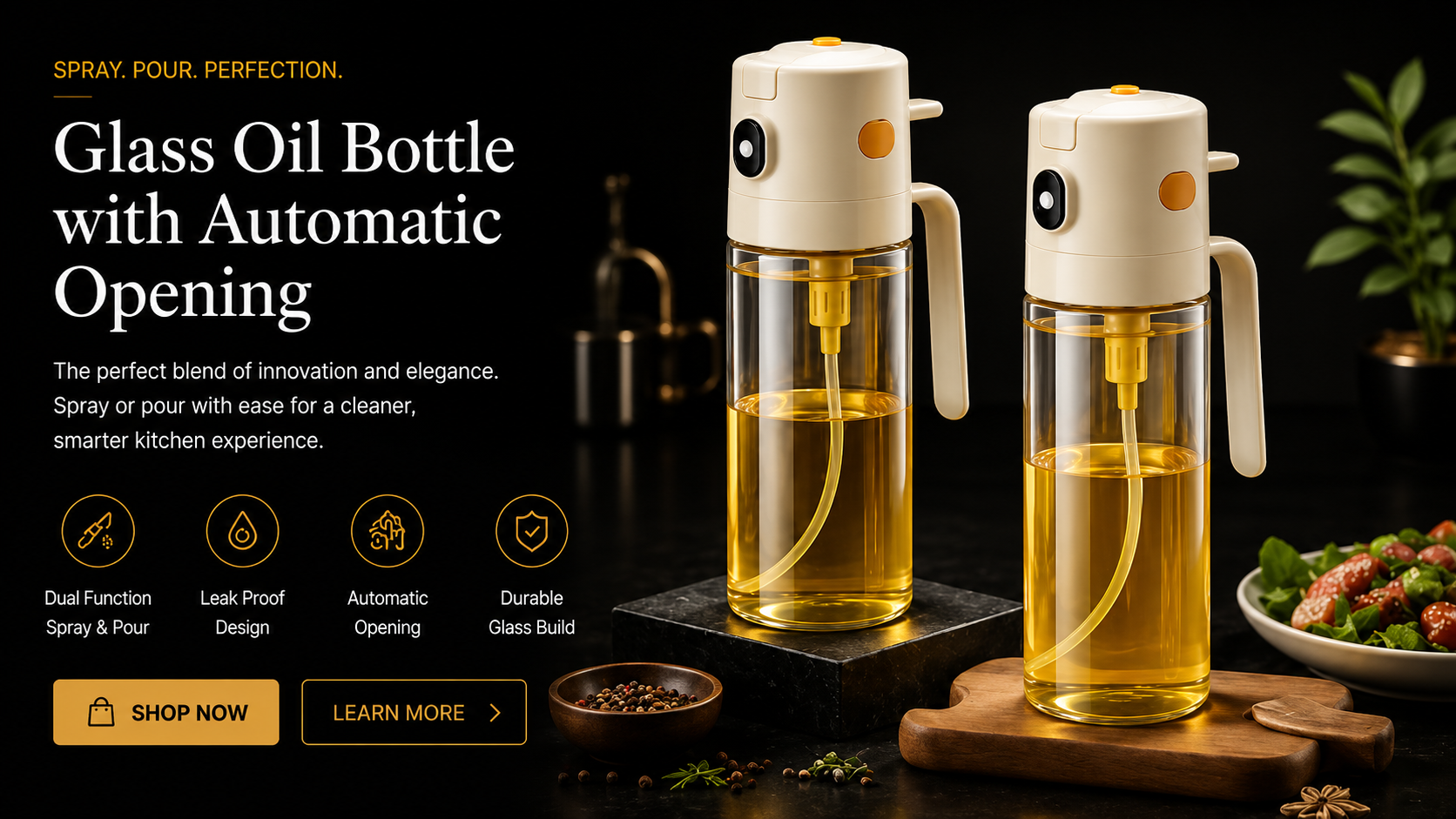 Vostara Glass Oil Dispenser Bottle - Product Details 1
