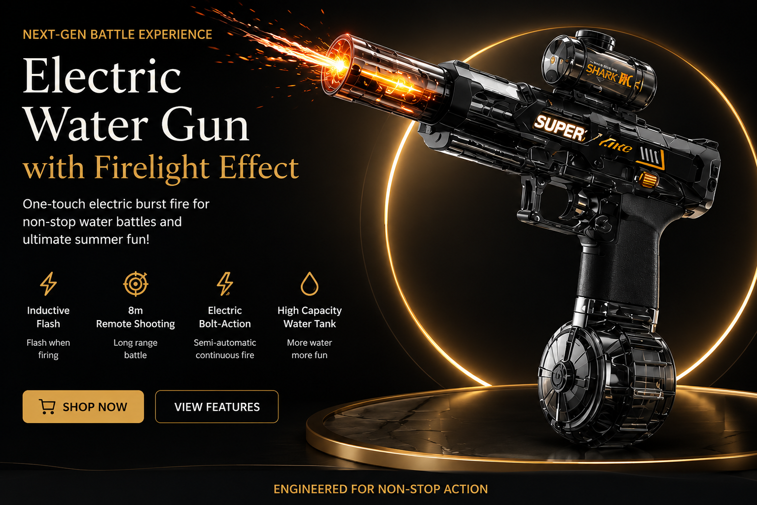 Vostara Electric Water Gun with Light Effect - Product Details 2
