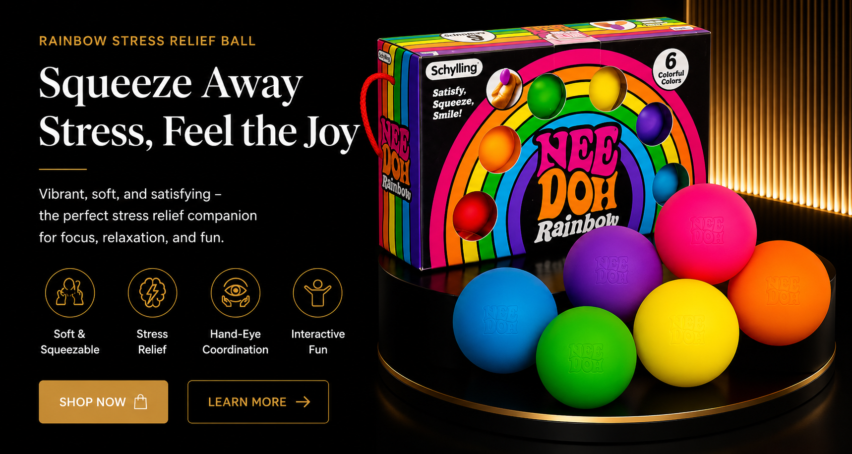 Vostara Rainbow Teenie Stress Relief Ball - Product Details 1