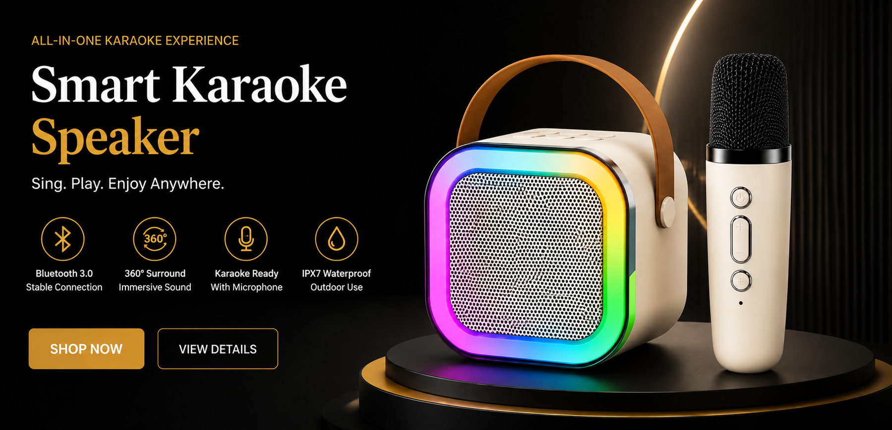 Vostara Portable Bluetooth Karaoke Speaker with Microphone - Product Details 3