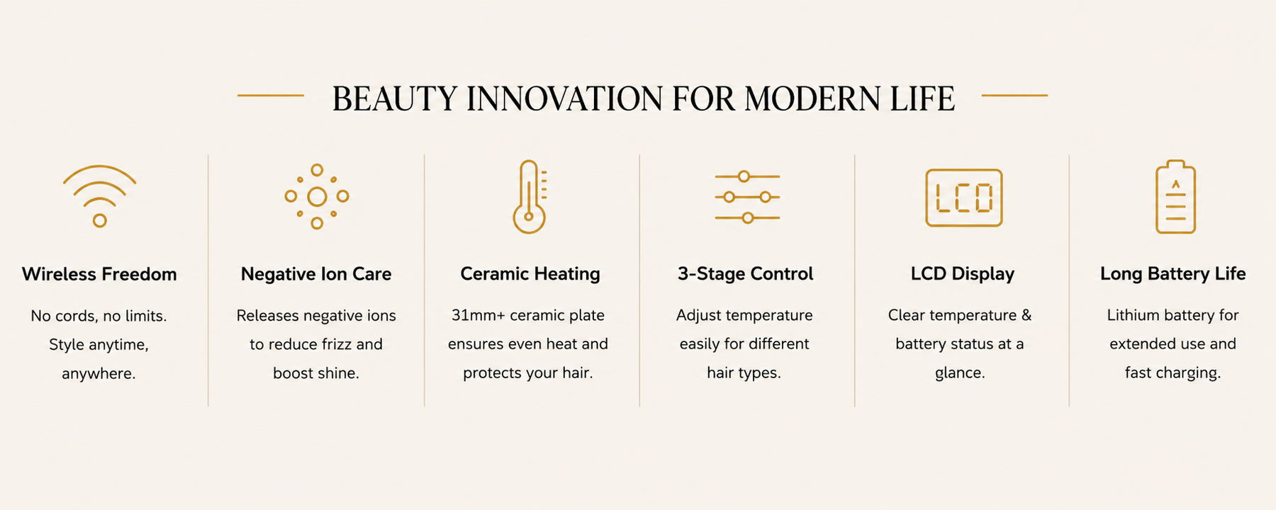 Vostara Wireless Hair Straightening Comb with Negative Ion Technology - Product Details 1