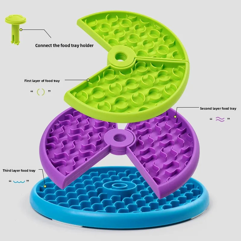 Vostara Three-Layer Slow-Feeding Pet Bowl