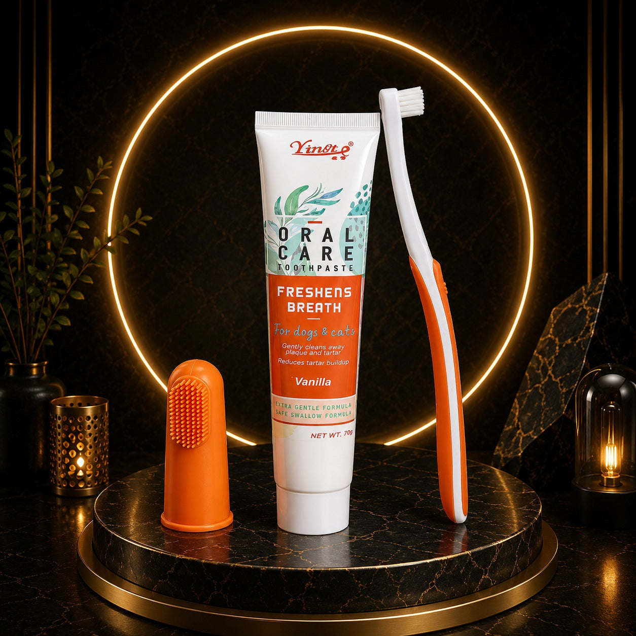 Vostara Pet Dental Care Toothpaste and Toothbrush Set