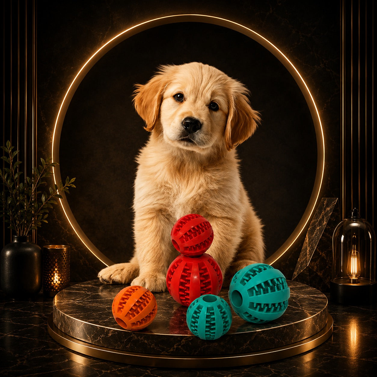 Vostara Pet Chew Toy with Food Dispenser