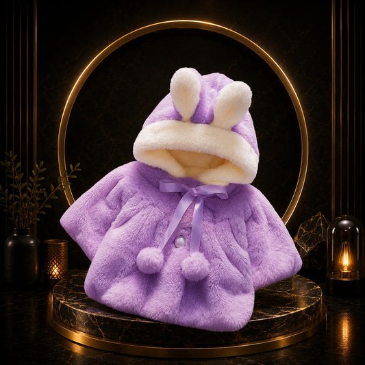 Vostara Girls Faux Fur Hooded Coat
