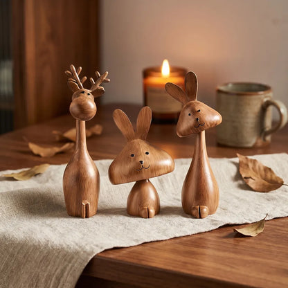 Vostara Medieval Style Rabbit Family Figurine