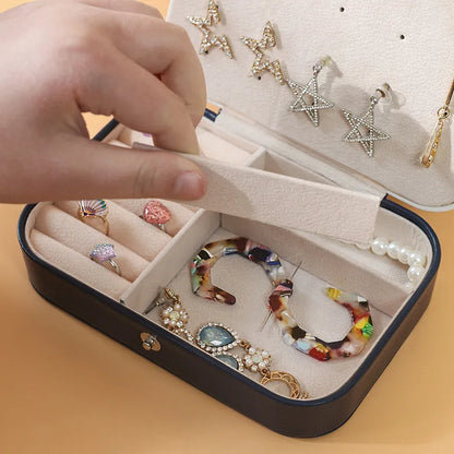 Vostara Portable Dual Layer Jewelry Storage Box
