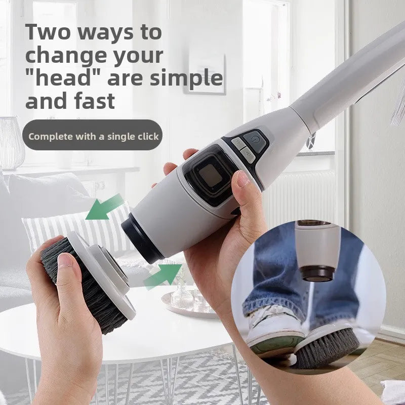 Vostara Multifunctional Wireless Electric Cleaning Brush with Voice Prompt