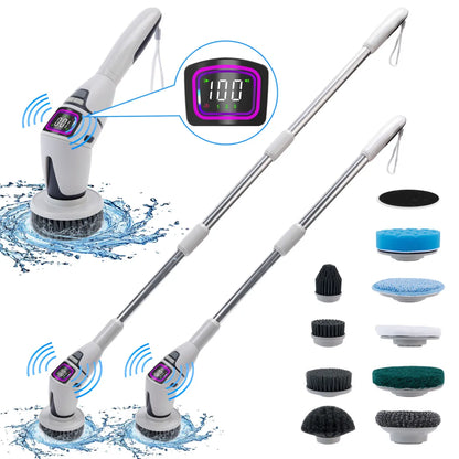 Vostara Multifunctional Wireless Electric Cleaning Brush with Voice Prompt