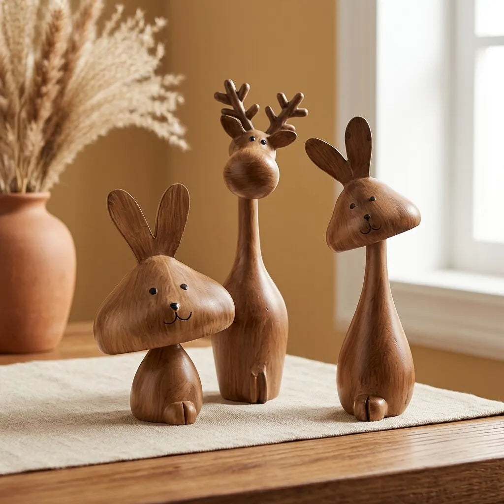 Vostara Medieval Style Rabbit Family Figurine