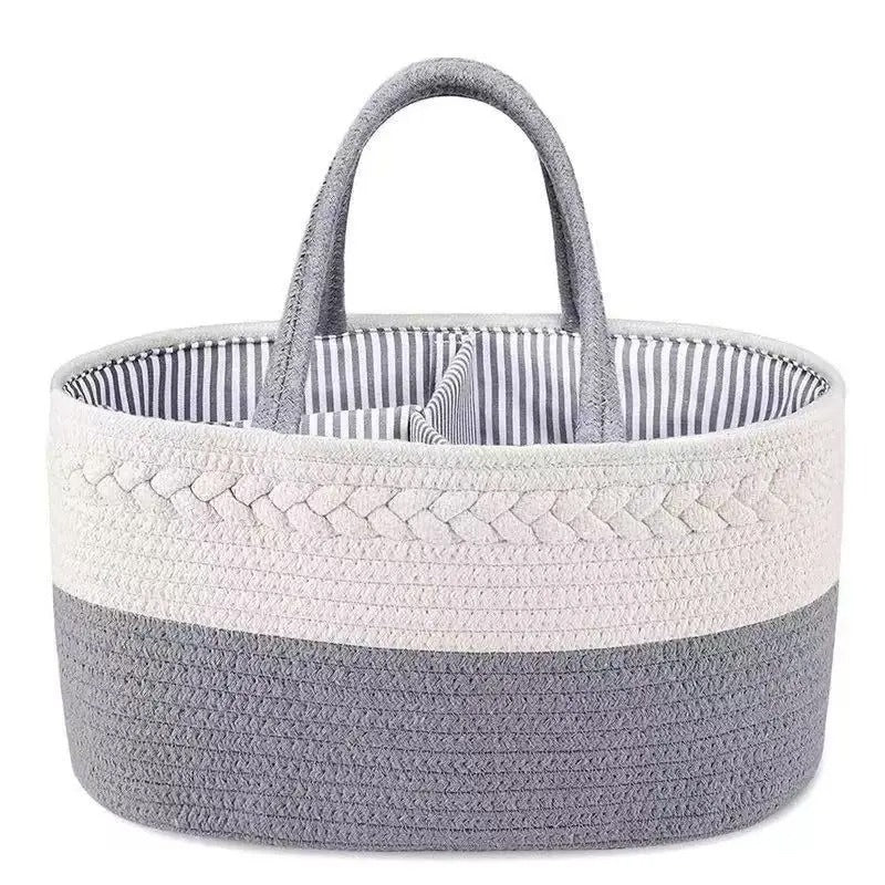 Vostara Handwoven Storage Basket with Removable Compartments