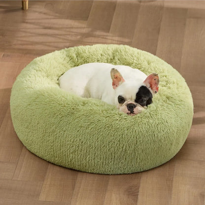 Vostara Round Fluffy Plush Pet Bed