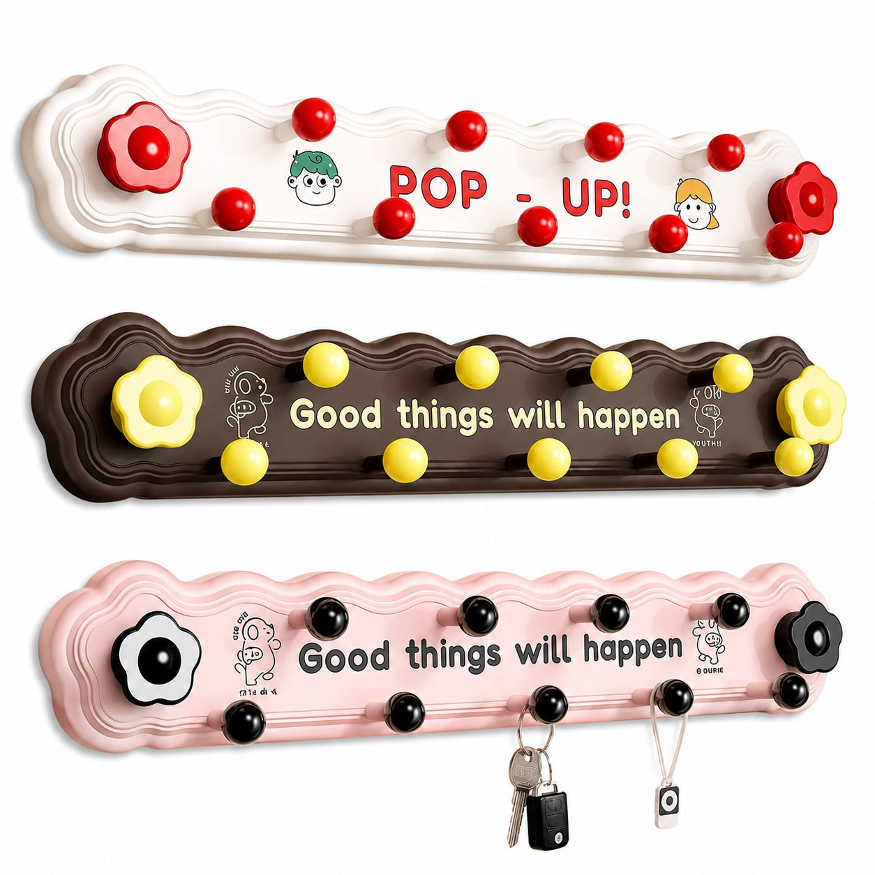 Vostara Rotating Suction Cup Hooks with Adhesive Backing